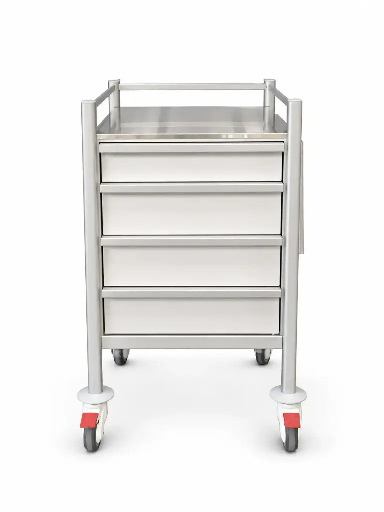 Multi-purpose Medical Trolley, 530W, 530D, 975H mm  , 4 Drawers (1S, 3M),
