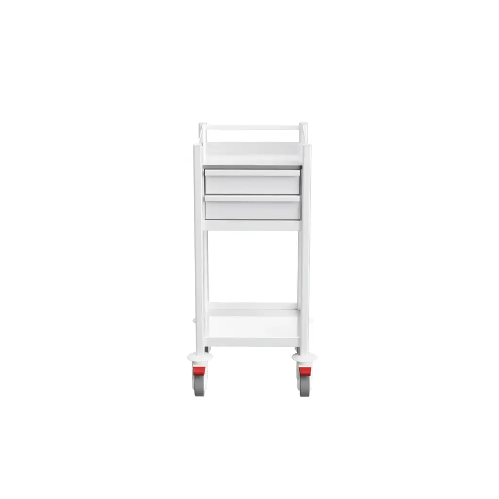 Multi-purpose Medical Trolley - 430W, 430D, 975Hmm, 2 Drawer, 1 Shelf