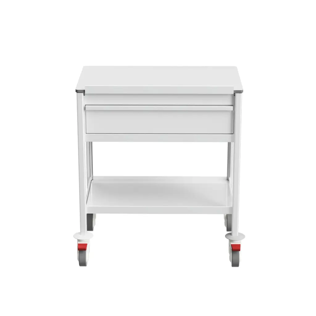 End of Bed Chart Trolley, 780W, 480D, 900Hmm, 1 Drawer, Tilt Top