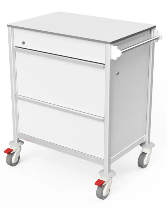 Medication Trolley, 730W, 530, 900H, 3 Drawers