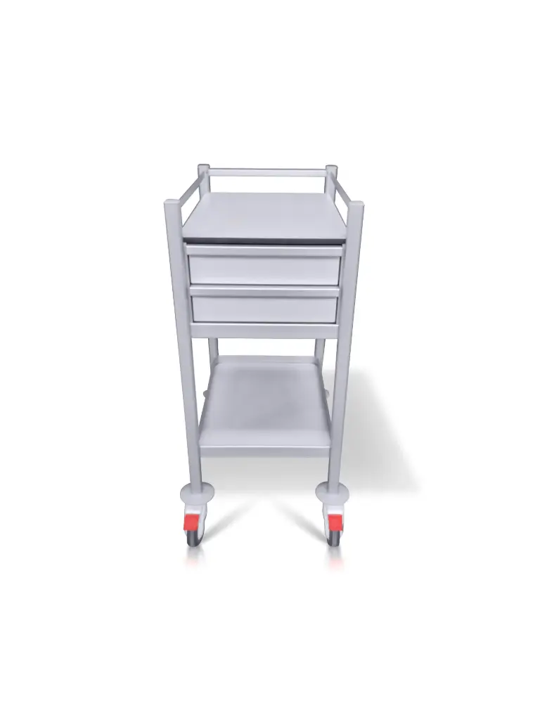 Multi-purpose Medical Trolley, 430W, 580D, 975Hmm, 2 Drawer, 1 Shelf
