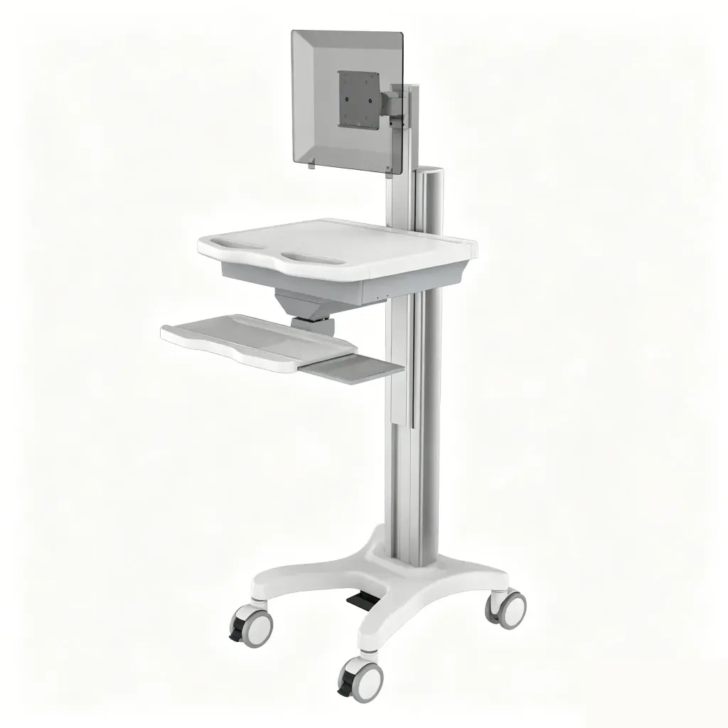 Computer on Wheels - IT Cart Monitor Screen, non-powdered