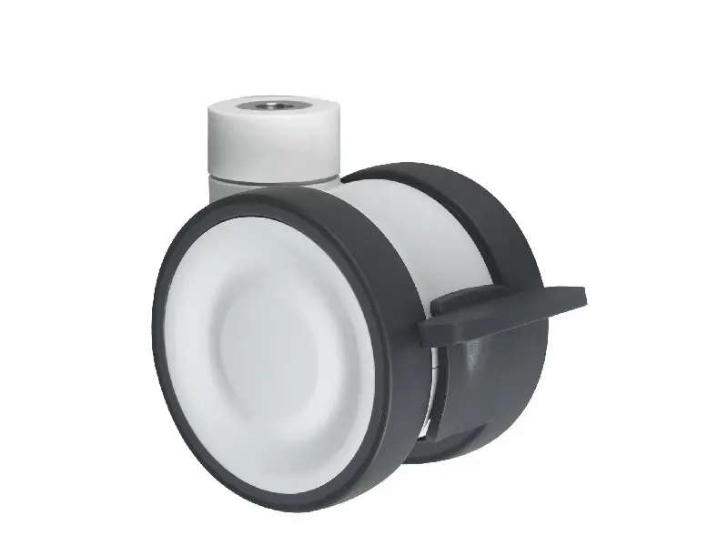 125mm Nylon Twin Wheel Castor Set (2 Braked, 2 Non-braked)