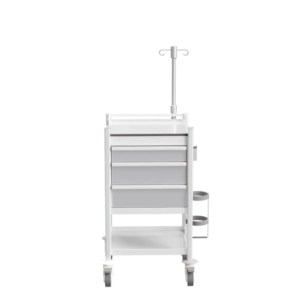 Emergency Trolley, 530W, 530D, 900Hmm, 3 Drawer (1S, 2M), 1 Shelf, Pull Out Slide