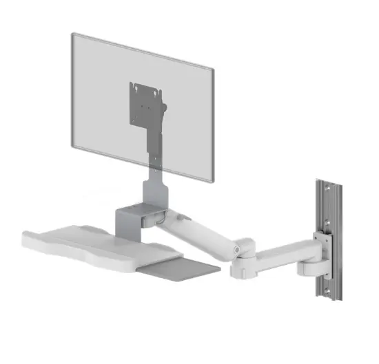 Variable Wall-Mounted Dual-Section Workstation