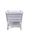 Multi-purpose Medical Trolley, 780W x 480D x 975H mm, 3 Drawers (1S,2M), 1 Shelf