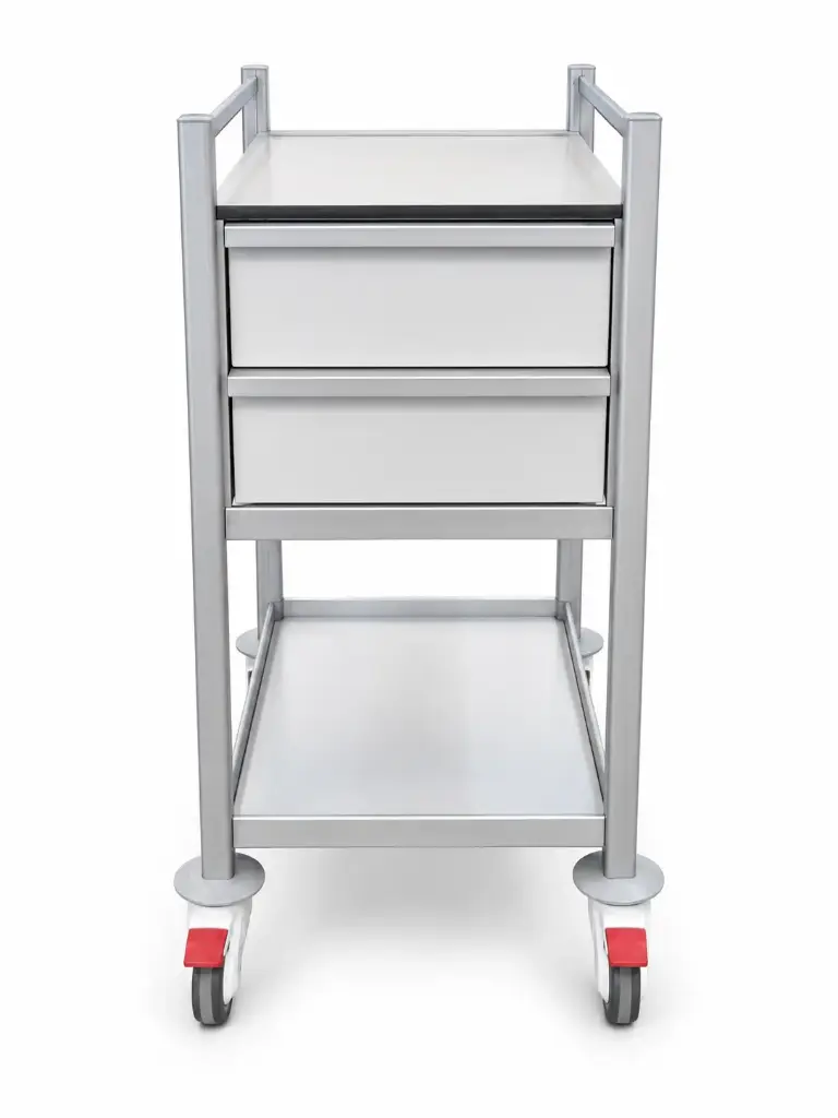 Phlebotomy Trolley, 430W x 580D x 975H mm, 2 Drawers, 1 Shelf