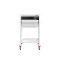 Medical equipment trolley, 530W, 430D, 935H mm, 1 keyboard, optional drawers