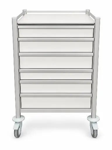 [MP-6853-1S-1S100-1M-1S-1S100-1M] Paediatric Trolley, 680W x 530D x 1005H mm, 6 drawers (1S, 1S100, 1M, 1S, 1S100, 1M)