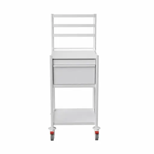 Anaesthetic Trolley, 580W, 530D, 1000Hmm, 1 Drawer, Pull-Out Right, Upstand