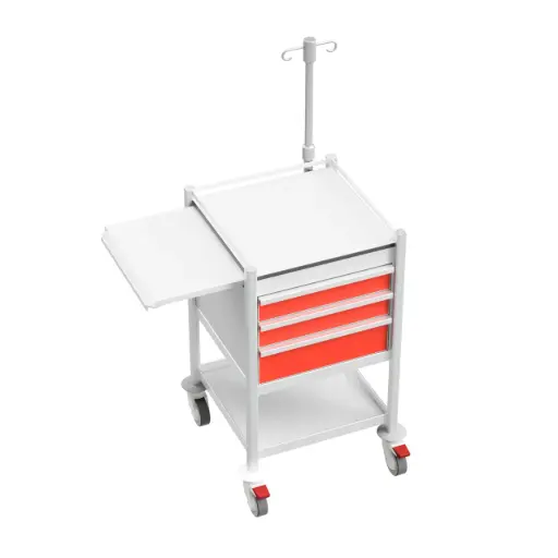 Emergency Trolley, 530W, 530D, 900Hmm, pull-out slide, 3 drawers (2S,1M) 