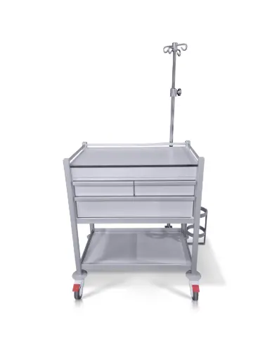 [ET-7848-2Sss-1M-PL] Emergency Trolley, 780W, 480D, 935Hmm, Pull Slide, 3 Drawers (2Sss, 1M),1 Shelf 