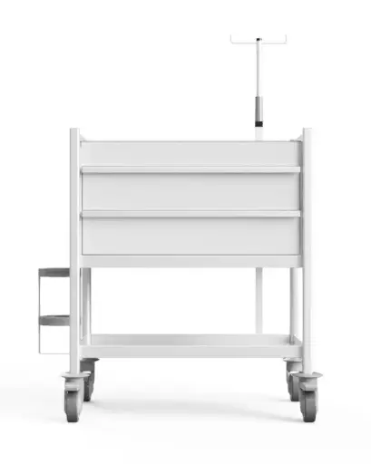 Emergency Trolley, 780W, 480D, 935mm, 2 drawers, 1 shelf, slide pull right