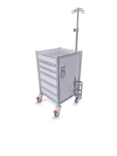 Emergency Trolley, 530W, 530D, 965Hmm, 5 Drawers pull-out slide 