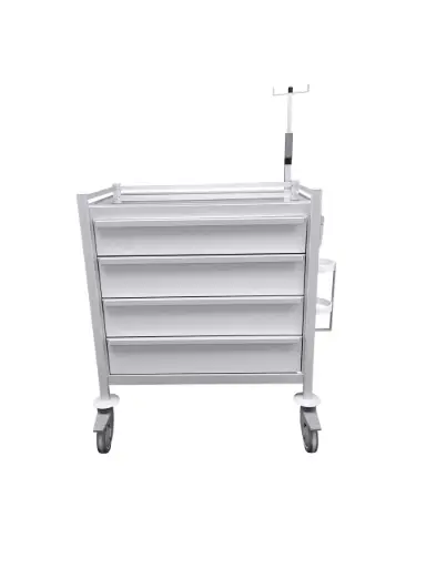 Emergency Trolley, 780W, 480D, 935H mm, ClearView top, 4 drawers (1S,3M)