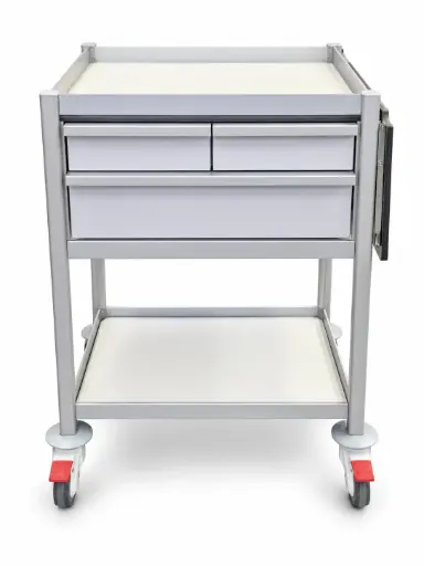 [MP-6348-2Sss-1M] Multi-purpose Medical Trolley, 630W, 480D, 975Hmm, 3 Drawers, 1 Shelf