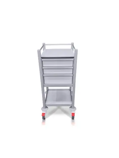 [MP-4343-2S-1M] Multi-purpose Medical Trolley, 430W, 430D, 975H mm 3 Drawers (2S,1M), 1 Shelf, 