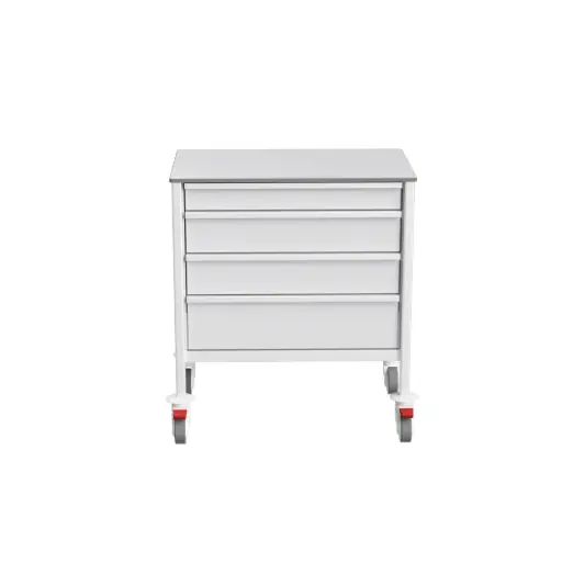 Multi-purpose Medical Trolley - 780H, 480D, 975Hmm, 4 drawers (1S,2M,1L)
