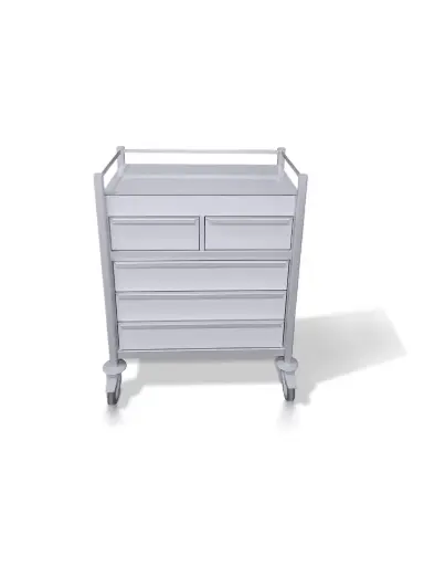 [MP-7848-2Mss-3M-PR] Multi-purpose Medical Trolley, 780W, 480D, 1000Hmm, 5 drawers (2Mss, 3M), pull-right slide