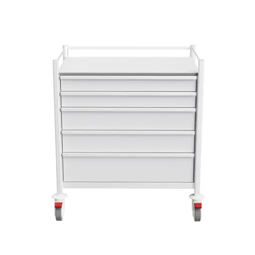 [MP-8858-2S-2M-1L] Multi-purpose Medical Trolley, 880W, 580D, 1000H mm, 5 Drawers (2S, 2M,1L)