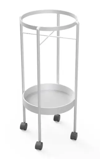 [A01380-shelf] Clean Bowl trolley, 50mm twin wheel castors, 1 shelf
