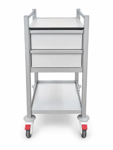 Phlebotomy Trolley, 430W x 580D x 975H mm, 2 Drawers, 1 Shelf