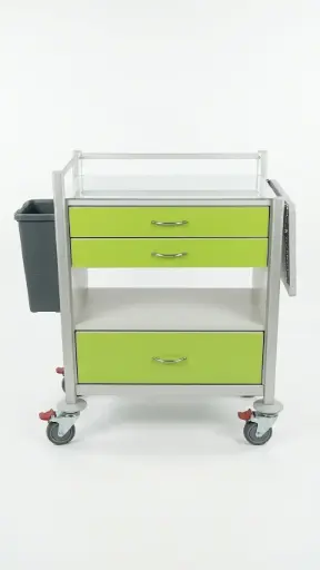 [PO-6843-2S-1L-RF] Podiatry Trolley, 680W, 430D, 820H mm, 3 Drawers (2S, 1L)