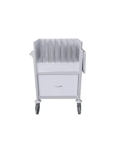 [CT-6343-1S-1L-RF-7Slots] Chart Trolley, 630W, 430D, 1025Hmm, 2 Drawer, 7 Slots (6 dividers)