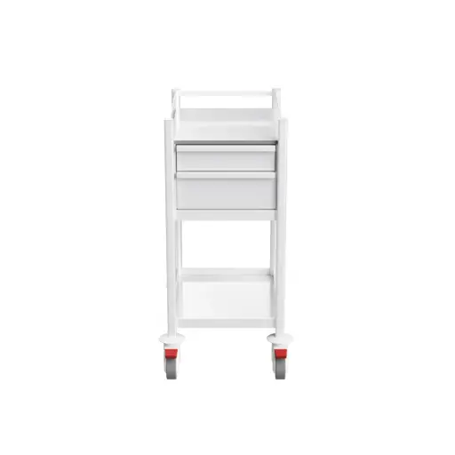Multi-purpose Medical Trolley, 430W, 530D, 975H mm 2 Drawer, 1 shelf