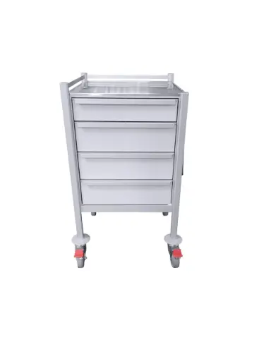 Multi-purpose Medical Trolley, 530W, 530D, 975H mm  - 4 drawers (1S, 3M),