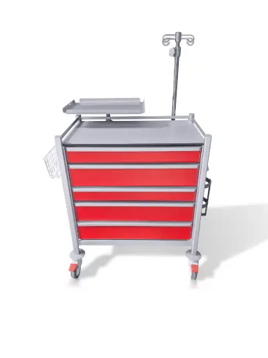 [ET-7848-1S-1M-1S-2M] Emergency Trolley 780W, 480D, 935Hmm, 5 drawer (1S,1M,1S,1M)