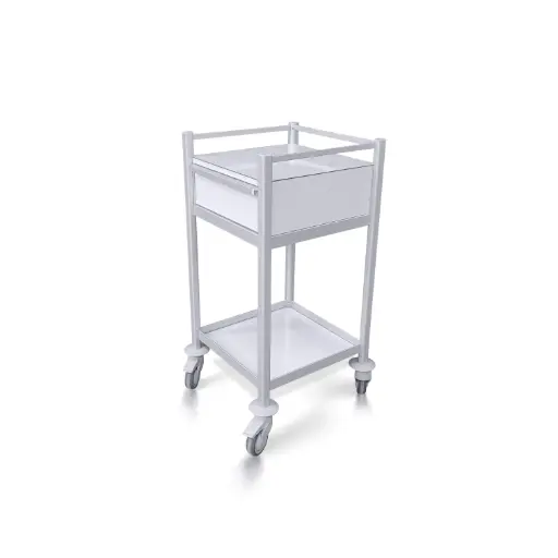 Multi-purpose Medical Trolley, 480W, 480D, 975Hmm,1 Drawer, 1 Shelf,  