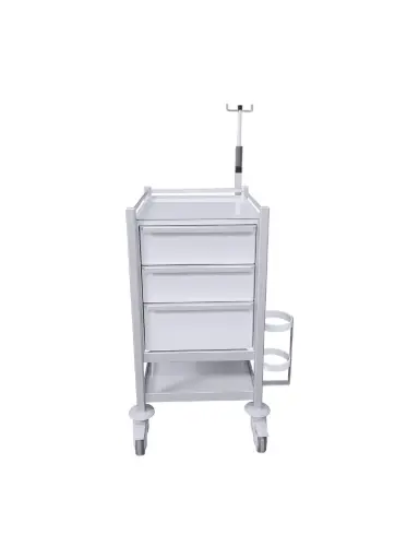 Emergency Trolley, 430W, 580D, 935H mm, 3 Drawers, 1 Shelf