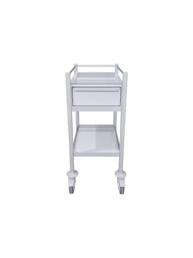 Multi-purpose Medical Trolley - 380W, 480D, 975Hmm, 1 Drawer, 1 Shelf,  