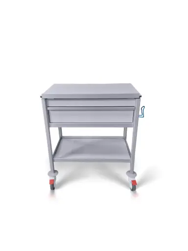 [EB-7848-1M-TT] End of Bed Chart Trolley, 780W, 480D, 900Hmm, 1 Drawer, Tilt Top