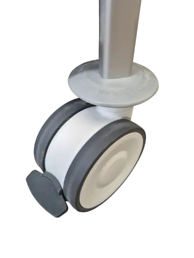 125mm Nylon Twin Wheel Castor Set (2 Braked, 2 Non-braked)