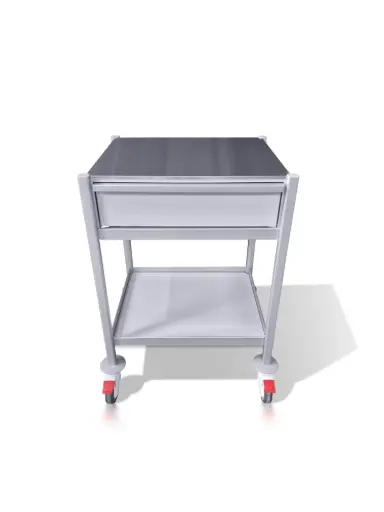 Multi-purpose Medical Trolley, 630W, 530D, 975mm, 1 drawer, 1 shelf 