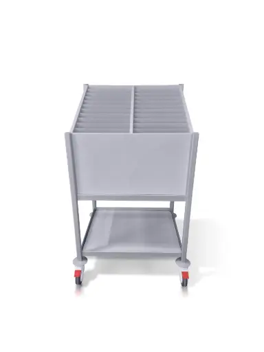 Chart Trolley, 730W, 630D,1255H mm, 22 slots, 1 Drawer (S), 1 Shelf 